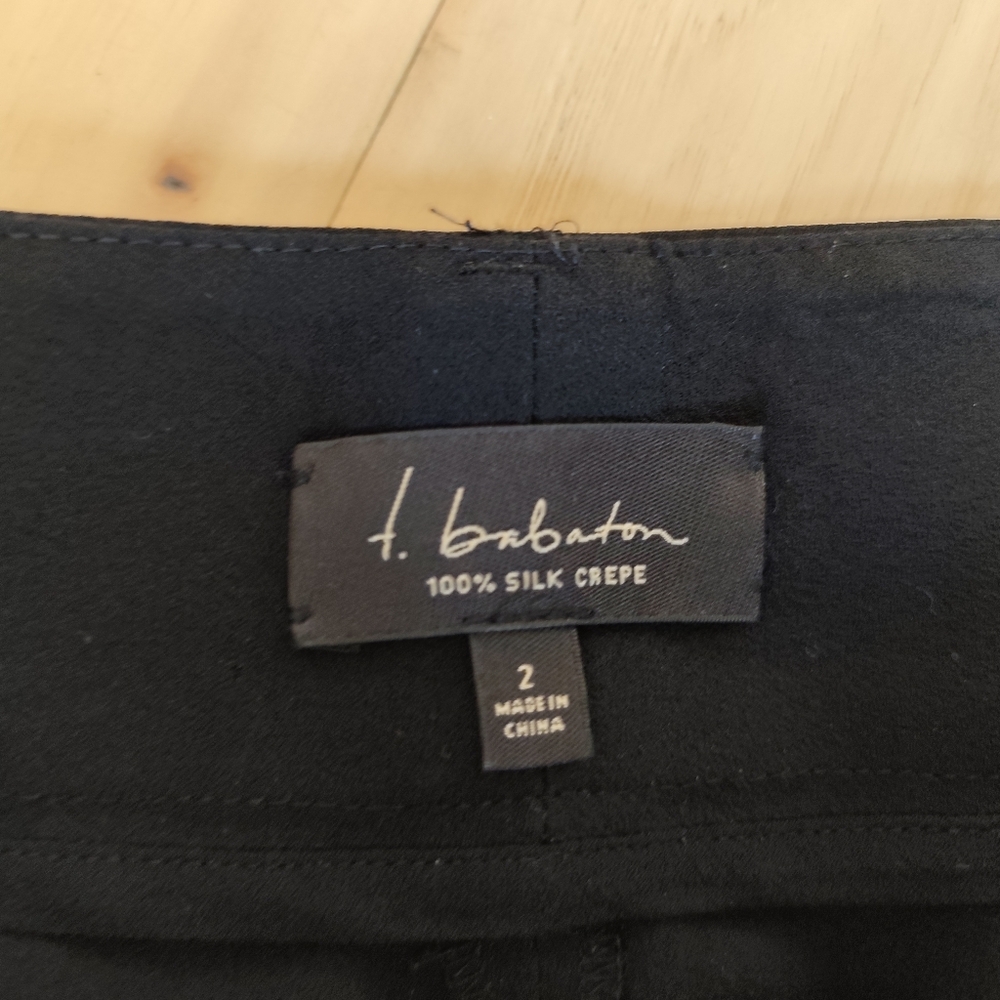 Womens 100% Silk Pants Sz 2 - Picture 4 of 12